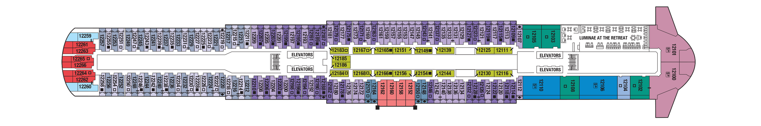 Deck 12 plan on Celebrity Apex