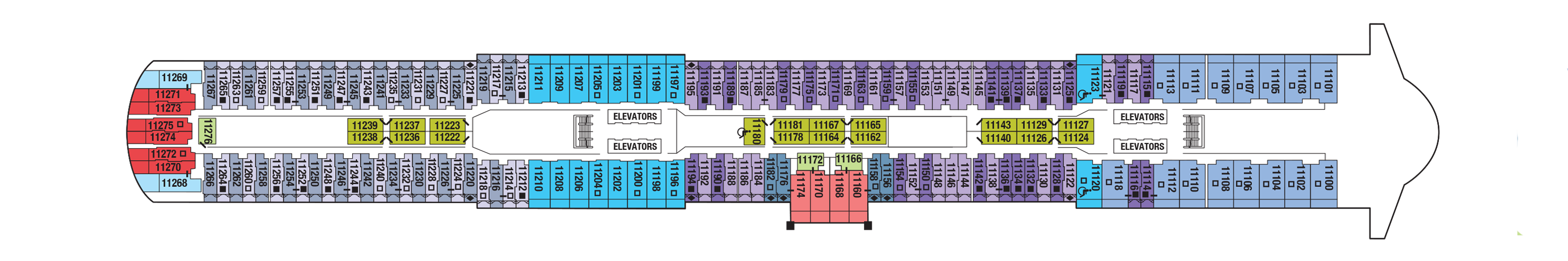 Deck 11 plan on Celebrity Apex