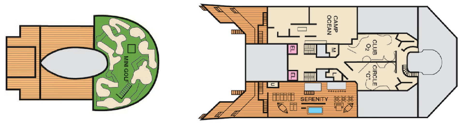 Deck 12 plan on Carnival Sunrise