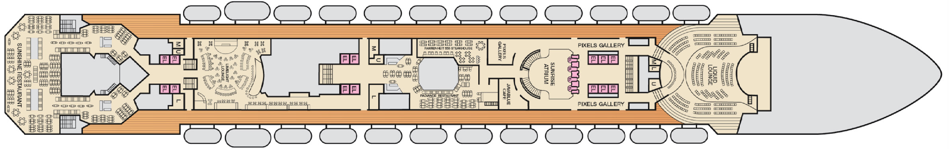 Deck 4 plan on Carnival Sunrise