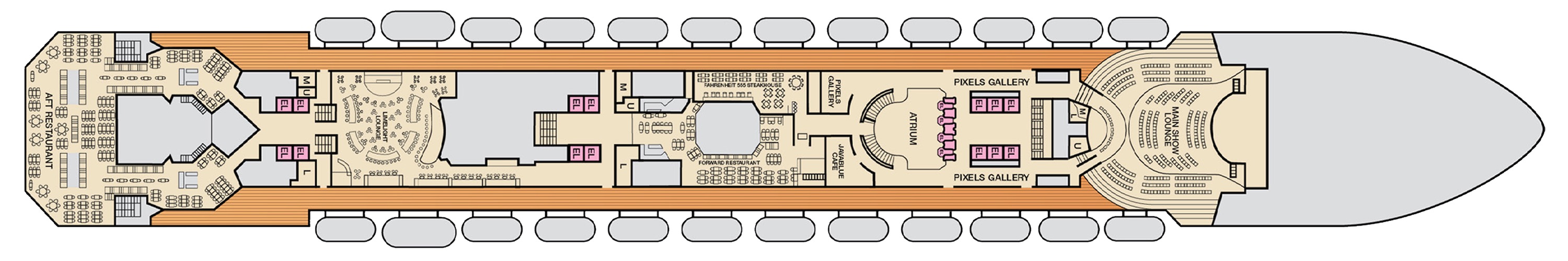 Deck 4 plan on Carnival Radiance
