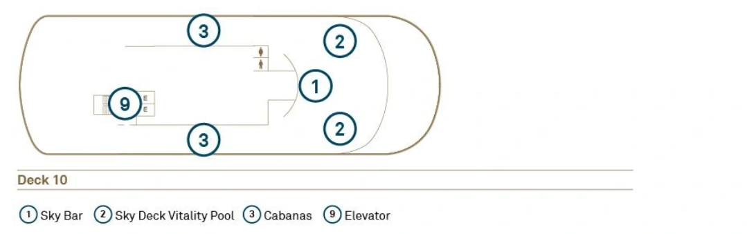Deck 10 plan on Scenic Eclipse II