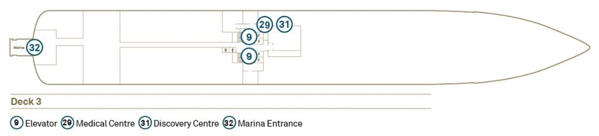 Deck 3 plan on Scenic Eclipse II