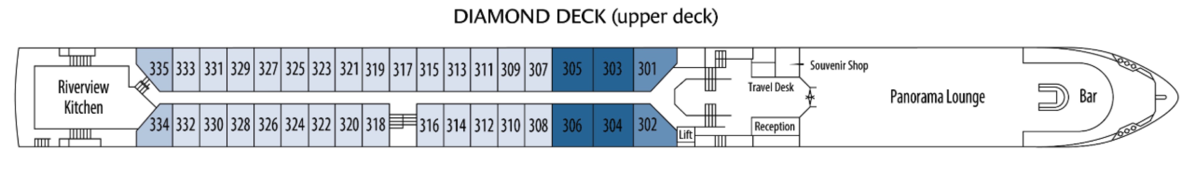 Diamond Deck plan on MS Geoffrey Chaucer