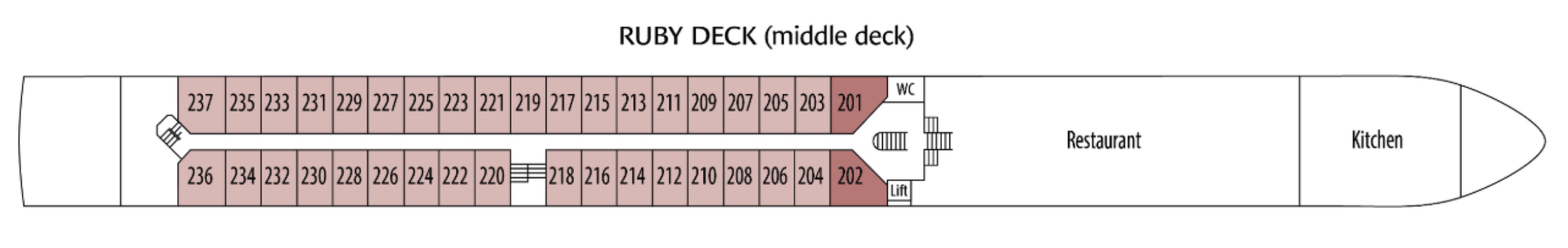 Ruby Deck plan on MS Geoffrey Chaucer