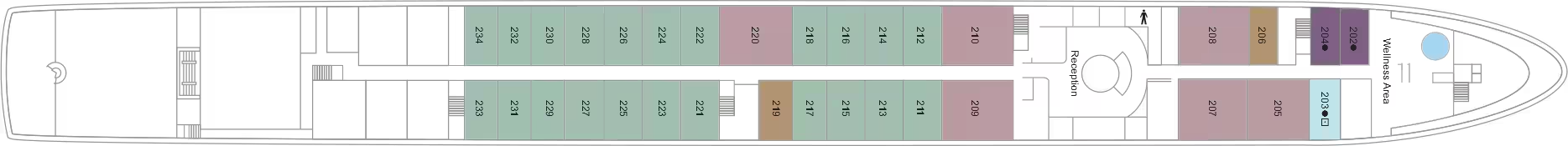 Deck 2 plan on TUI Isla