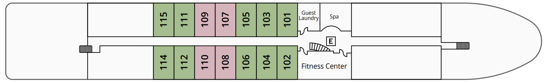 Madeira Deck plan on S.S. São Gabriel