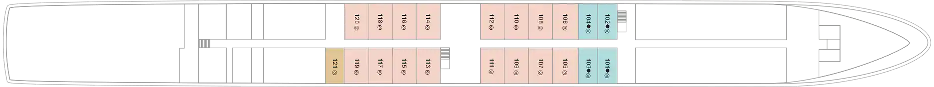 Deck 1 plan on TUI Skyla