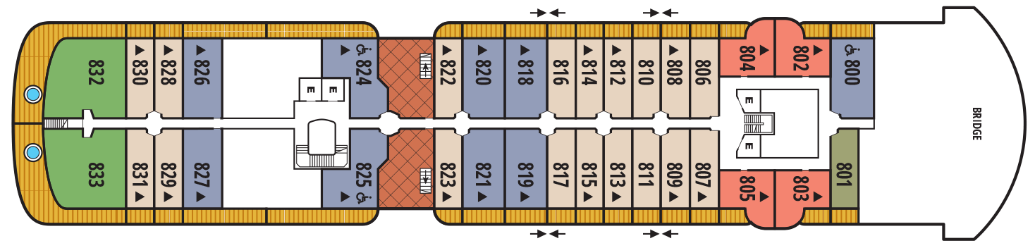 Deck 8 plan on Seabourn Venture