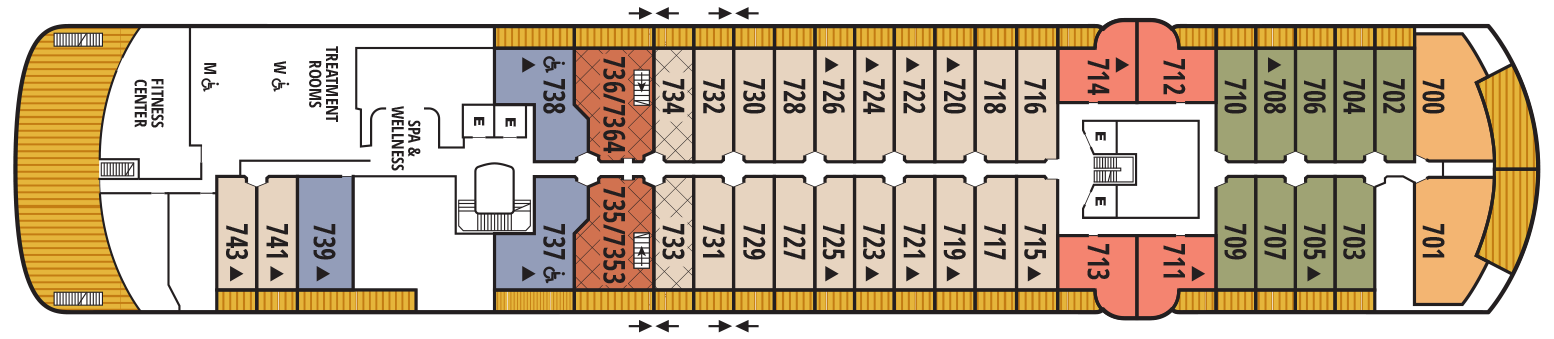 Deck 7 plan on Seabourn Venture