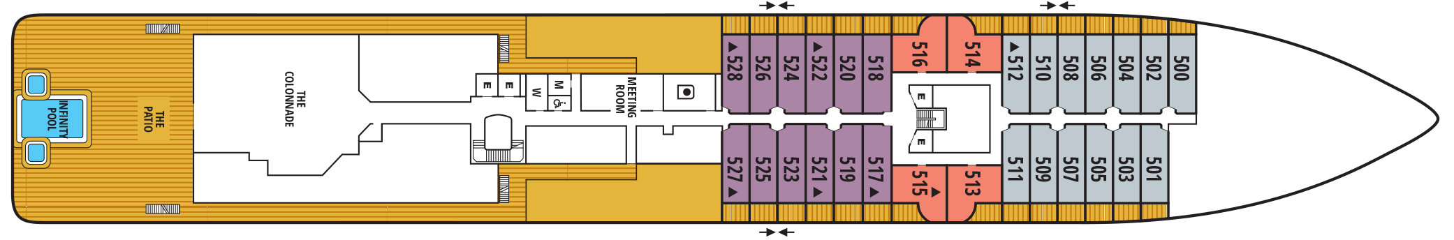 Deck 5 plan on Seabourn Venture