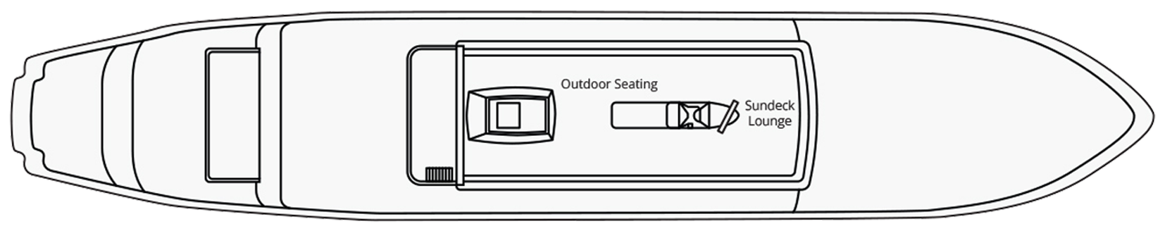 Sun Deck plan on Aqua Blu