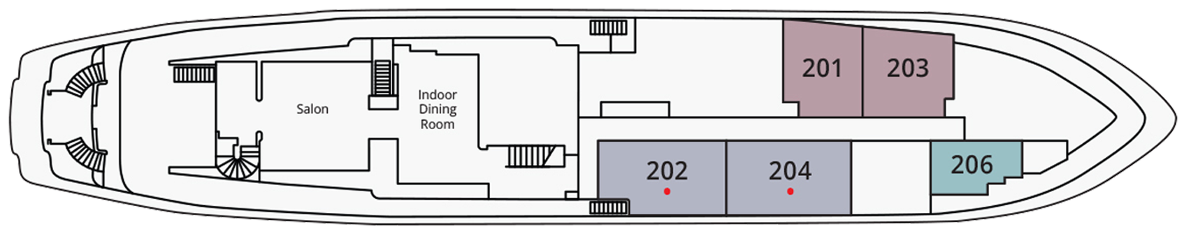 Main Deck plan on Aqua Blu