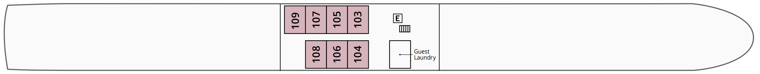 Tercello Deck plan on S.S. La Venezia