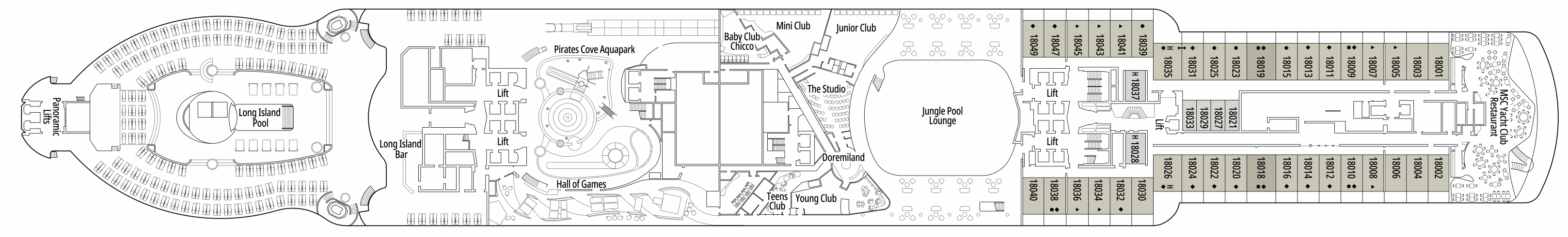 Bell Rock plan on MSC Seashore