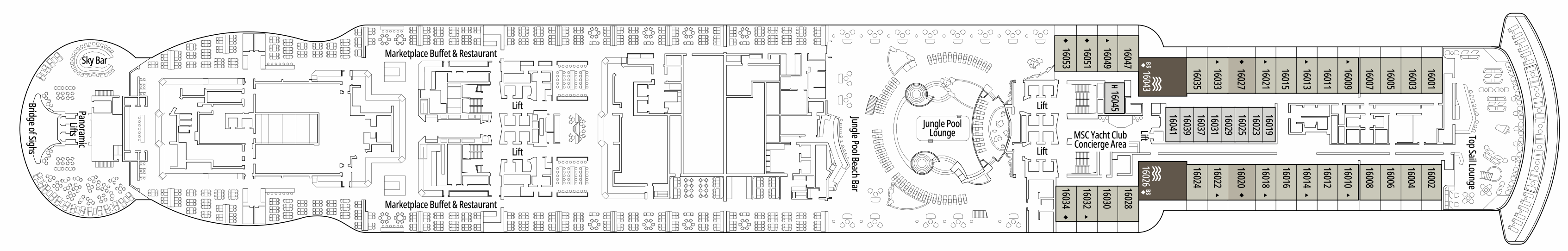 Boston Light plan on MSC Seashore