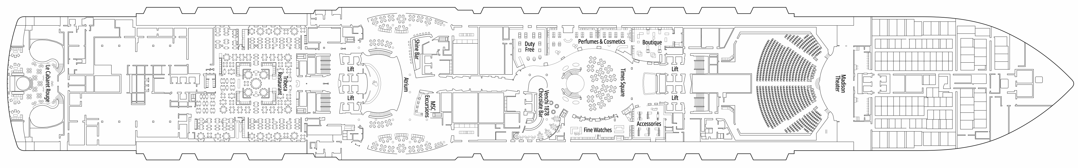 Green Point plan on MSC Seashore