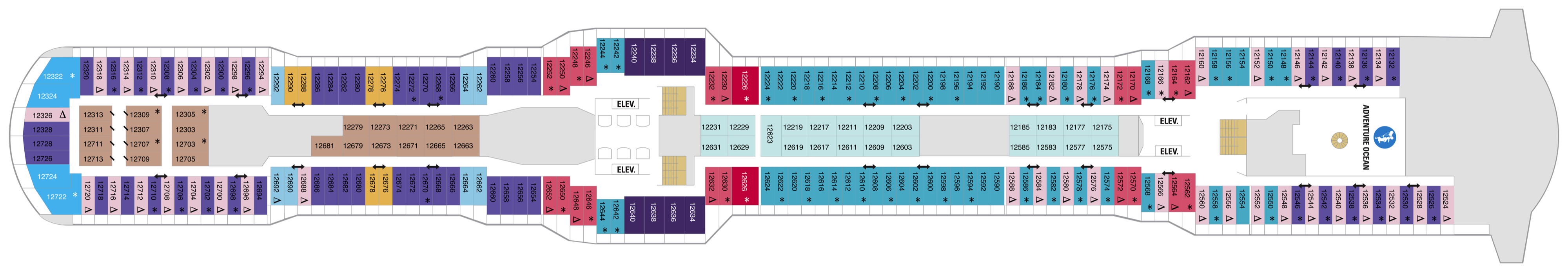 Deck 12 plan on Odyssey of the Seas