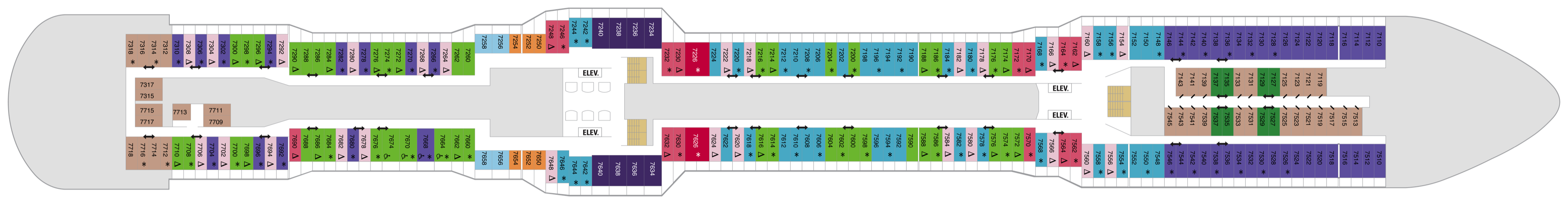 Deck 7 plan on Odyssey of the Seas