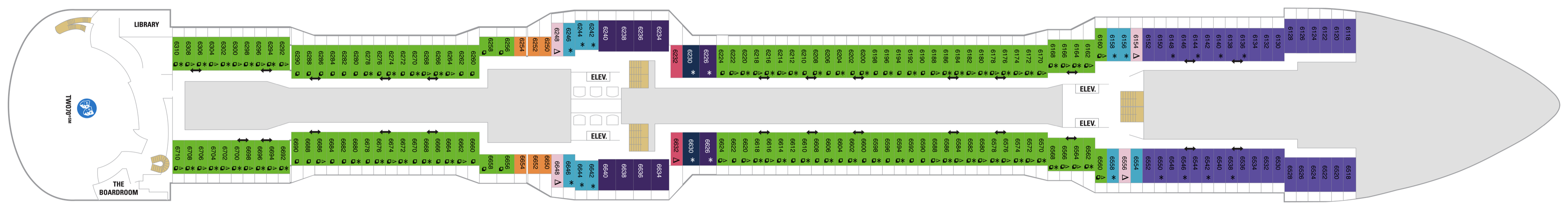 Deck 6 plan on Odyssey of the Seas