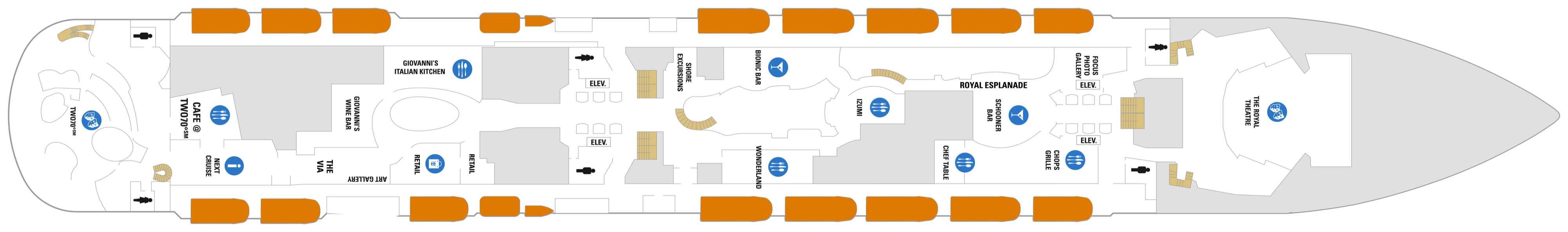 Deck 5 plan on Odyssey of the Seas