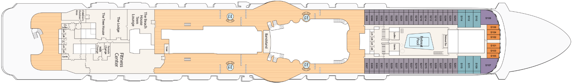 Deck 17 plan on Discovery Princess
