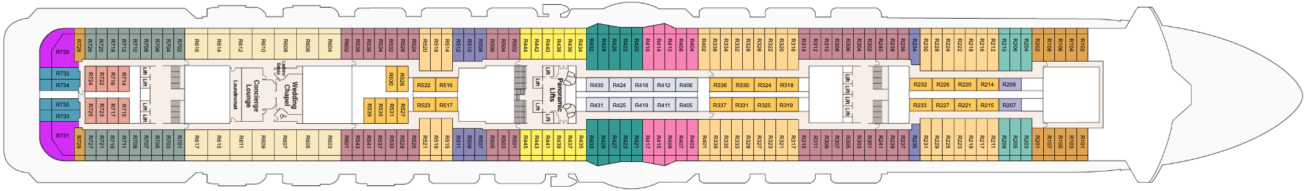 Deck 14 plan on Discovery Princess