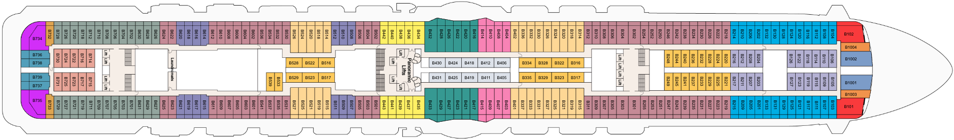 Deck 11 plan on Discovery Princess