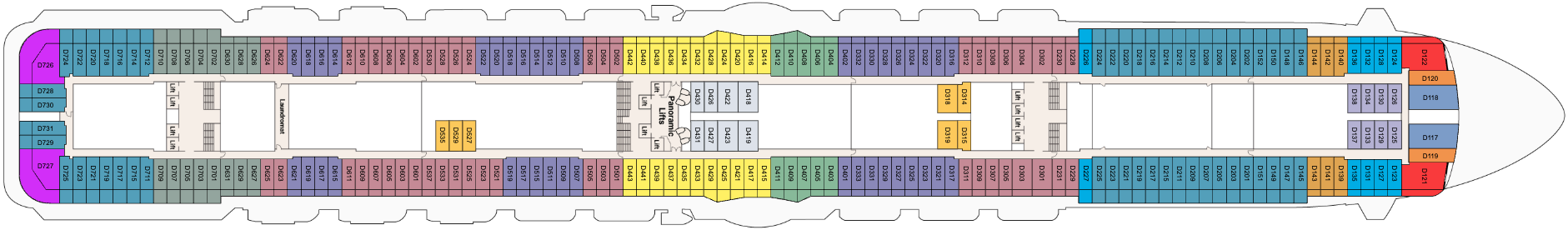Deck 9 plan on Discovery Princess