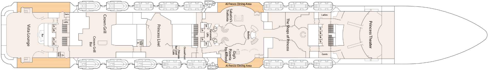 Deck 7 plan on Discovery Princess