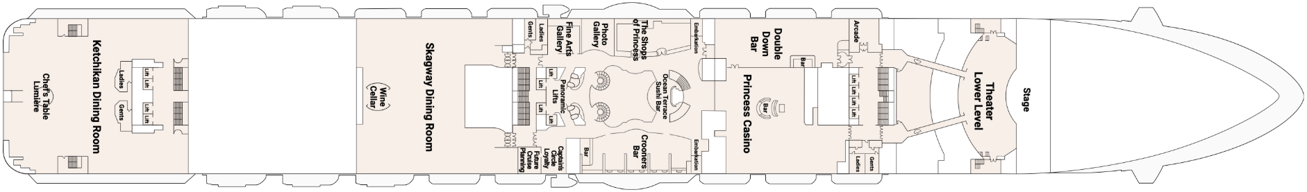 Deck 6 plan on Discovery Princess