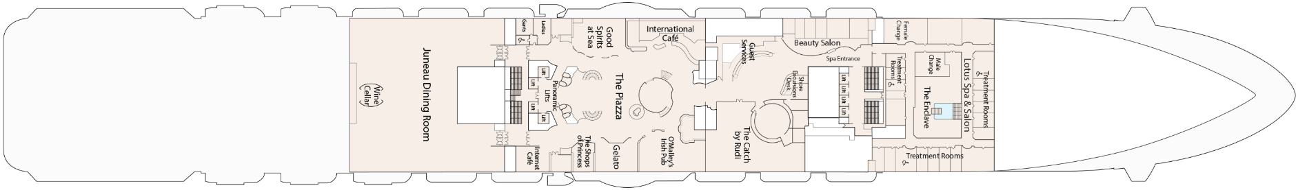 Deck 5 plan on Discovery Princess