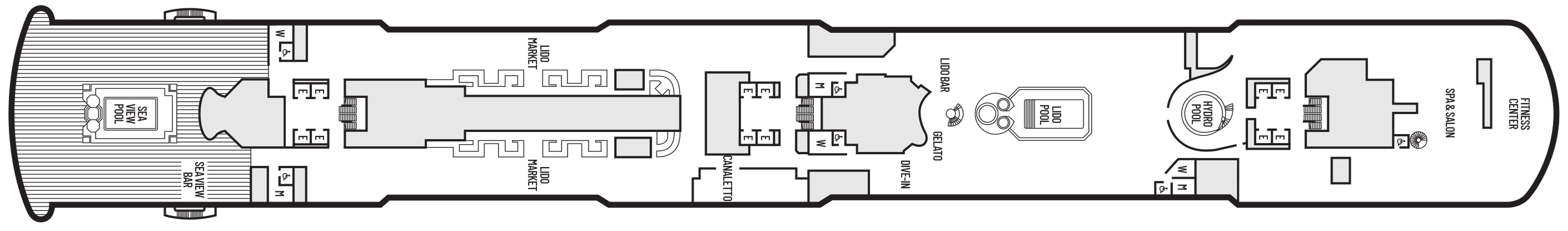 Deck 9 plan on Rotterdam