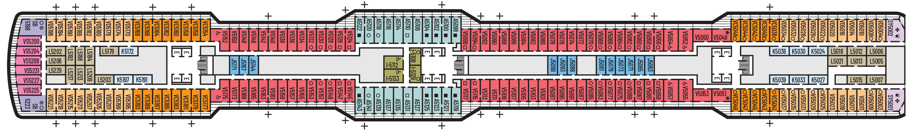 Deck 5 plan on Rotterdam