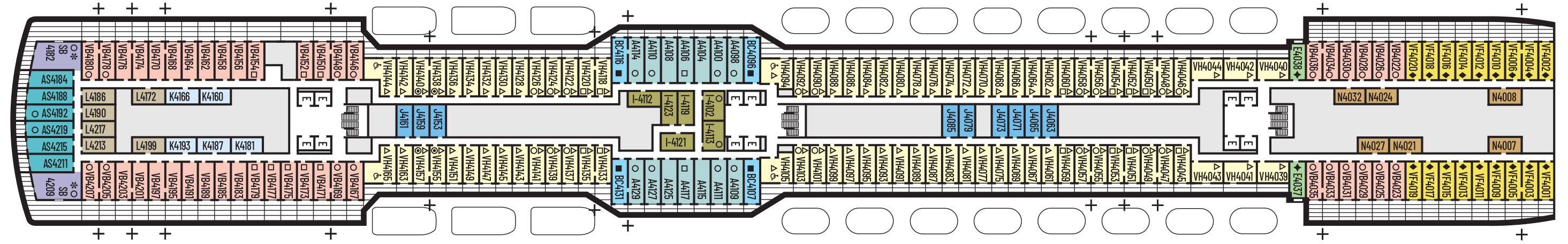 Deck 4 plan on Rotterdam
