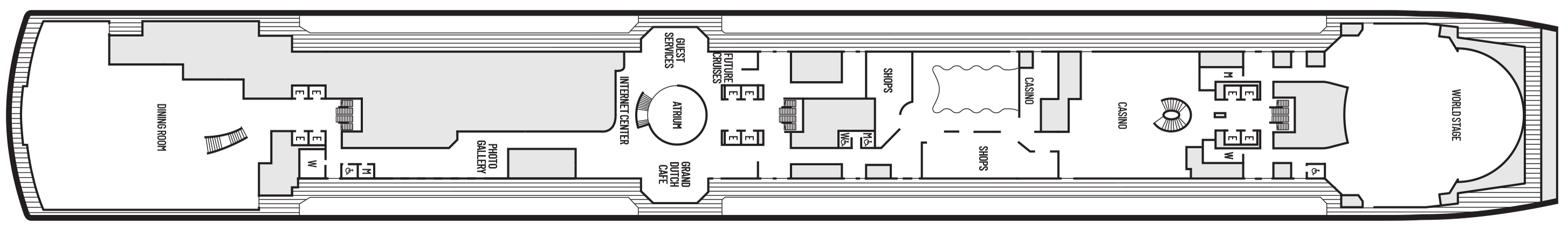 Deck 3 plan on Rotterdam
