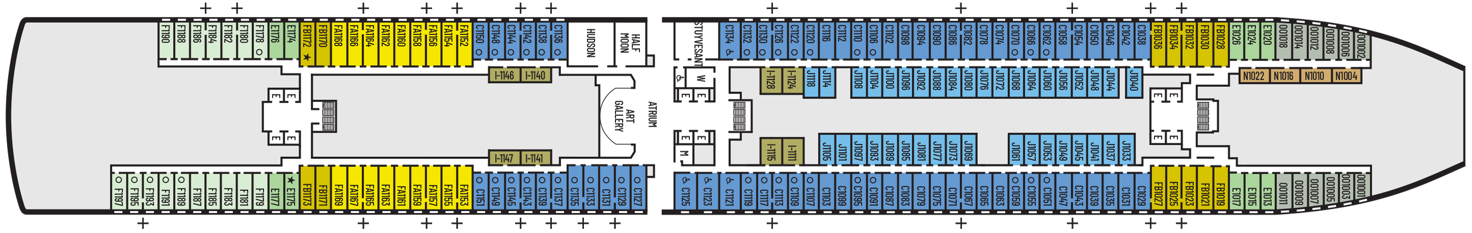 Deck 1 plan on Rotterdam
