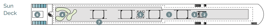 Sun Deck plan on Emerald Luna