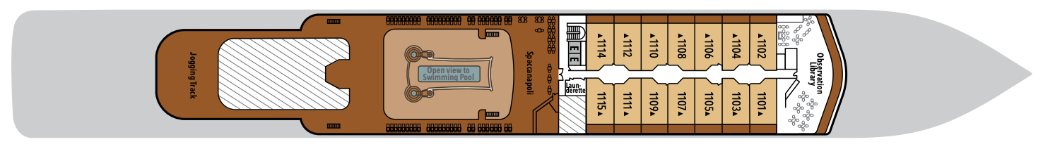 Deck 11 plan on Silver Dawn
