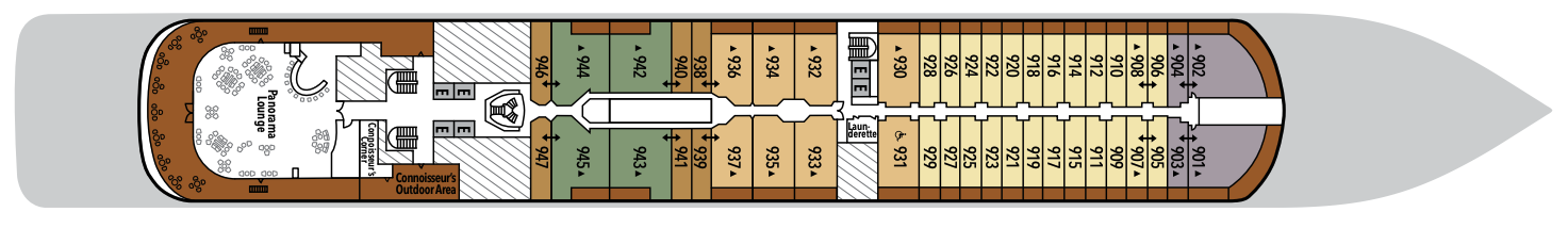 Deck 9 plan on Silver Dawn