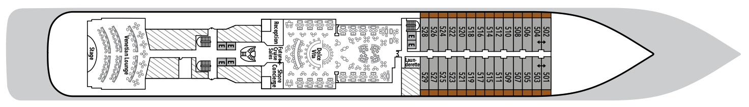 Deck 5 plan on Silver Dawn