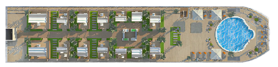 Sun Deck plan on MS Farah