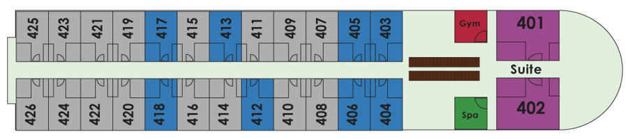 Wheel H. Deck plan on MS Farah