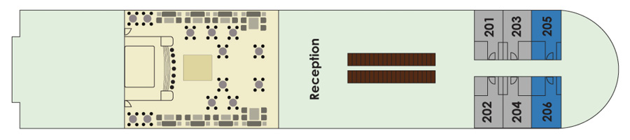 Main Deck plan on MS Farah