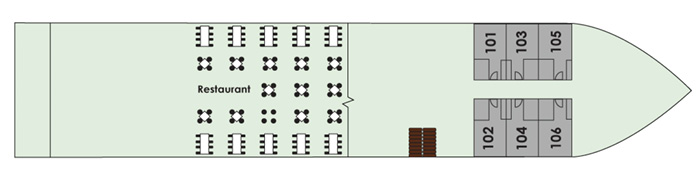 Lower Deck plan on MS Farah