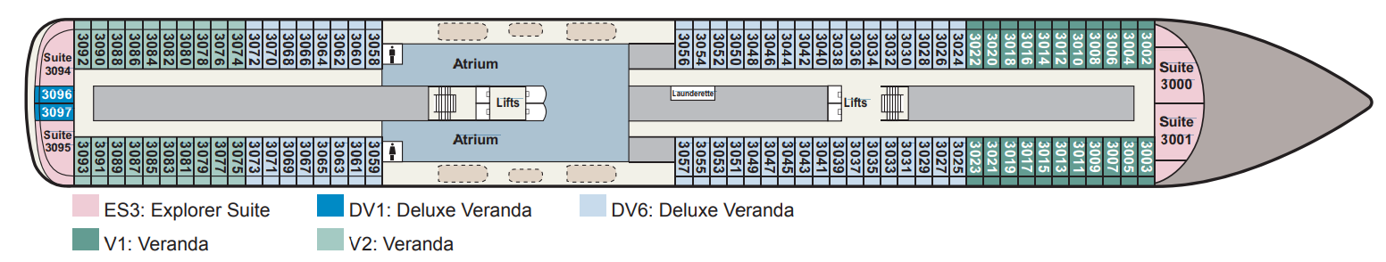 Deck 3 plan on Viking Neptune