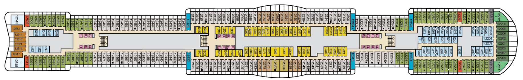 Deck 12 plan on Carnival Celebration