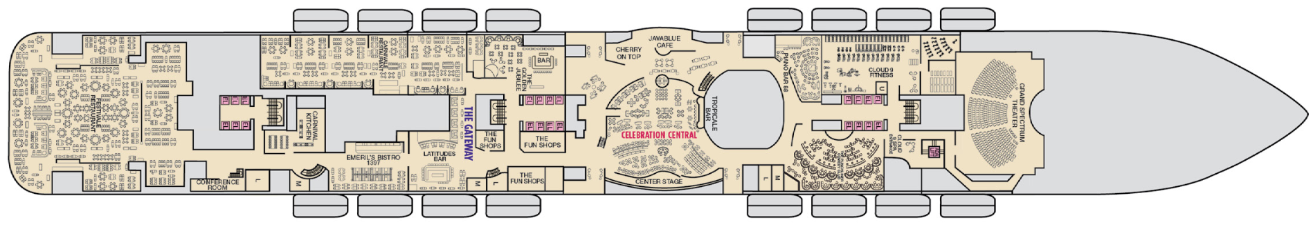 Deck 6 plan on Carnival Celebration