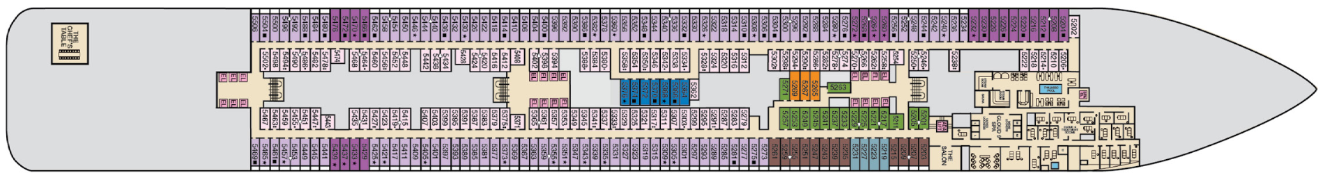 Deck 5 plan on Carnival Celebration