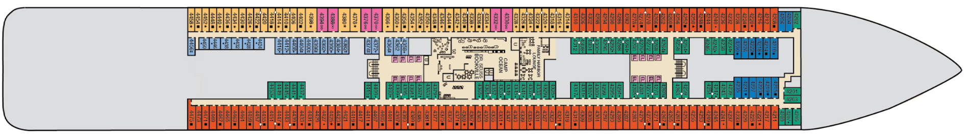 Deck 4 plan on Carnival Celebration